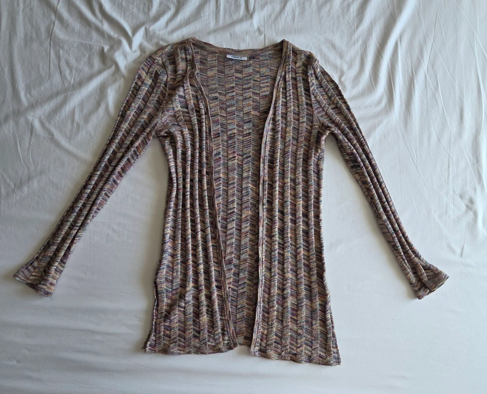 Long heathered cardigan XS Only open fine knit vest – photo 2